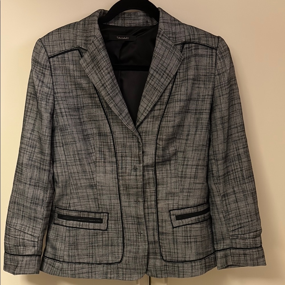 Tahari Tailored Gray Women's Jacket
